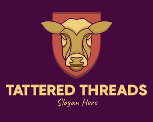 Golden Cow Head logo design