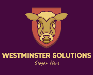 Golden Cow Head logo design