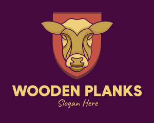 Golden Cow Head logo design