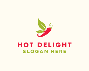 Hot Chili Butterfly logo design