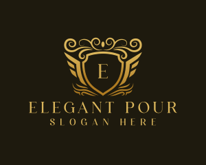 Elegant Luxury Shield logo design