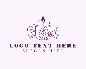 Candle - Scented Floral Candle logo design