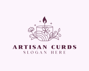 Scented Floral Candle logo design