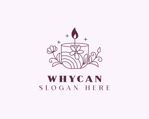 Candle - Scented Floral Candle logo design