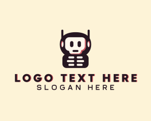 Toy Store - Skull Robot Toy logo design