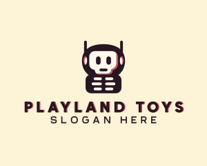 Toy - Skull Robot Toy logo design