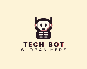 Robot - Skull Robot Toy logo design