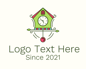 Watch - Colorful Cuckoo Clock logo design