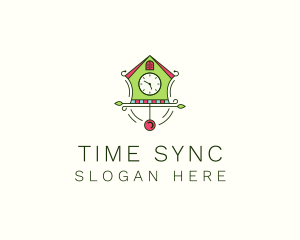 Colorful Cuckoo Clock logo design