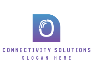 Wireless - Letter O Signal logo design