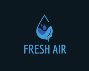 Water Droplet Drip logo design