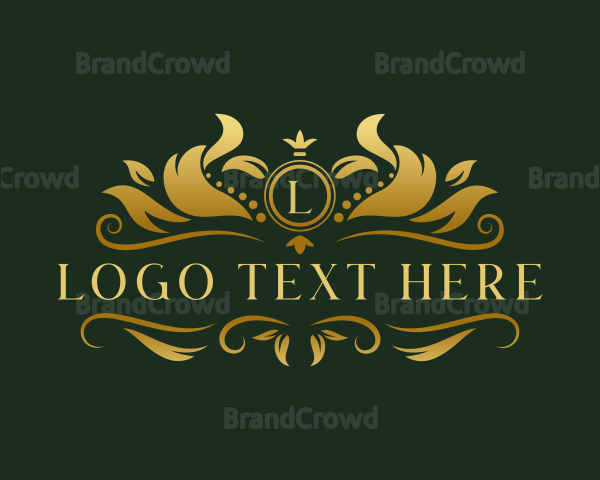 Floral Luxury Crown Logo