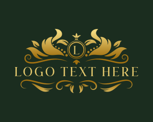 Luxury - Floral Luxury Crown logo design