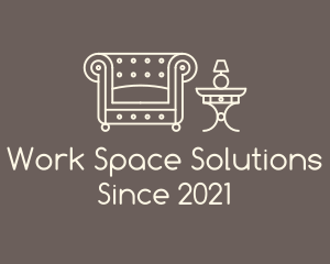 Desk - Elegant Living Room Fixture logo design