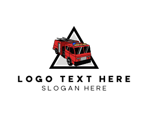 Industrial Fire Truck logo design