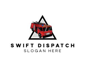 Industrial Fire Truck logo design