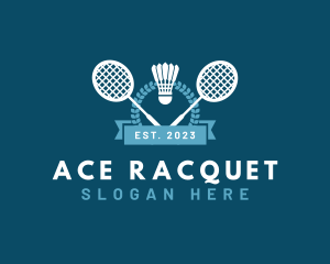 Racquet - Badminton Tournament League logo design