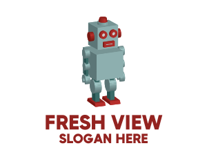 Perspective - 3D Toy Robot logo design