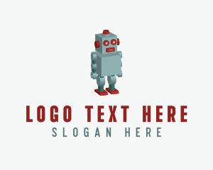 3d - 3D Toy Robot logo design