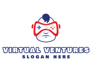 Child VR Gamer logo design