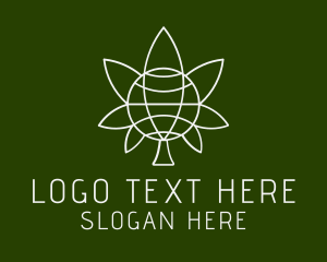 White - Global Weed Company logo design