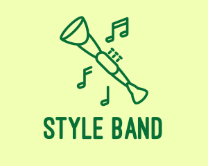 Green Jazz Oboe logo design