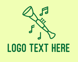 Gig - Green Jazz Oboe logo design