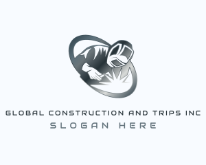 Fabrication - Welder Industrial Worker logo design