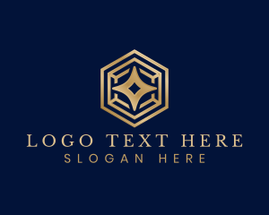 Vc - Luxury Star Cube logo design