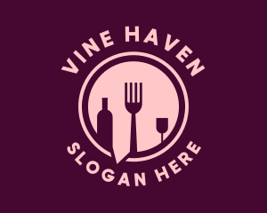 Fine Dining Wine Restaurant logo design