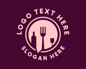 Fine Dining Wine Restaurant Logo