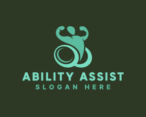 Handicap - Wheelchair Rehabilitation Therapy logo design