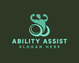 Wheelchair Rehabilitation Therapy logo design