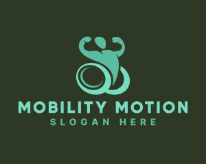 Wheelchair - Wheelchair Rehabilitation Therapy logo design