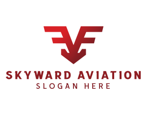 Aeronautical - Generic Wing Letter V logo design