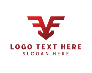 Shade Of Red - Generic Wing Letter V logo design