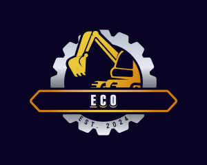 Quarry - Construction Excavator Machine logo design