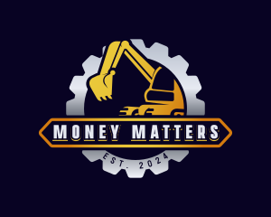 Excavation - Construction Excavator Machine logo design