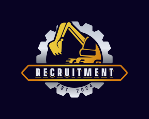 Quarry - Construction Excavator Machine logo design