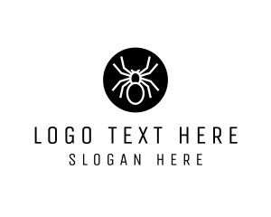 Red Insect - Spider Circle logo design