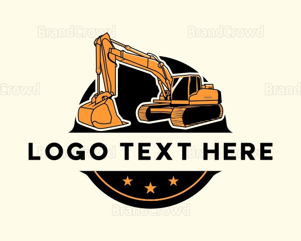 Contractor Excavator Quarry Logo