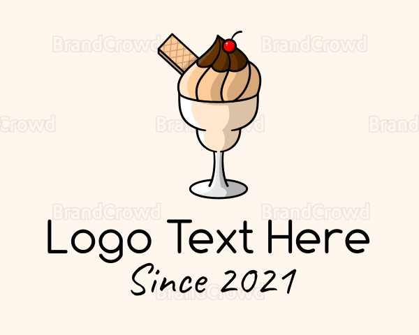 Ice Cream Milkshake Logo