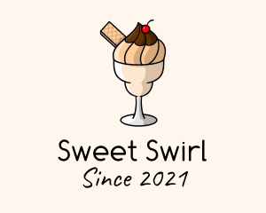 Soft Serve - Ice Cream Milkshake logo design