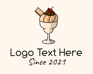 Chocolate - Ice Cream Milkshake logo design