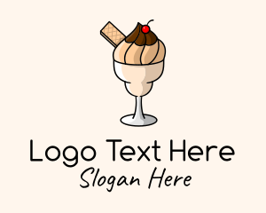 Ice Cream Milkshake  Logo