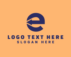 Backward - Logistics Company Letter E logo design