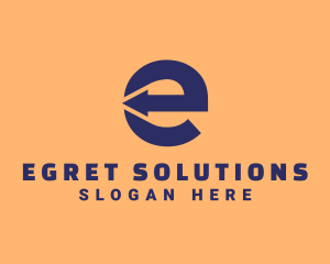 Logistics Company Letter E  logo design