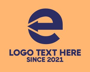 Exchange - Logistics Company Letter E logo design