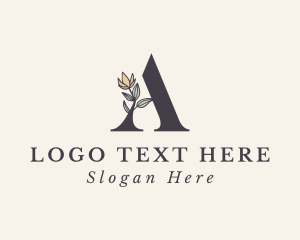 Fashion Designer - Flower Salon Letter A logo design