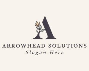 Flower Salon Letter A logo design